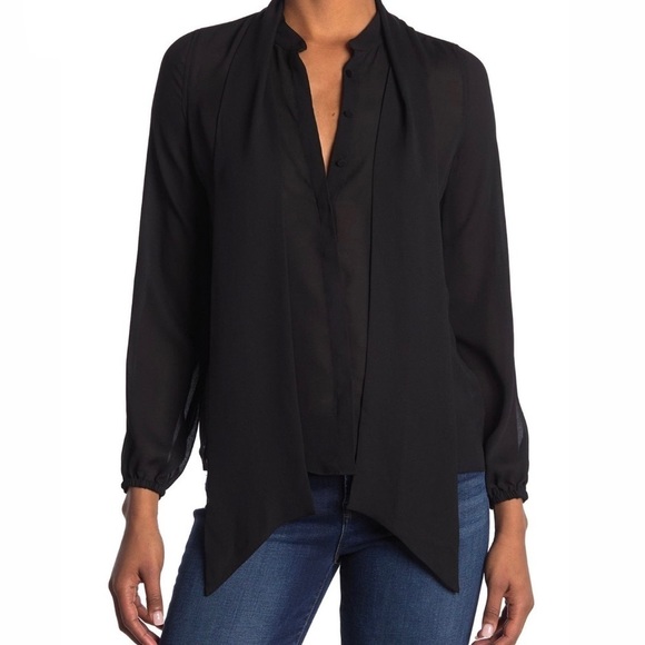 Good American Tops - GOOD AMERICAN BLACK OPEN BACK BLOUSE - NWT!